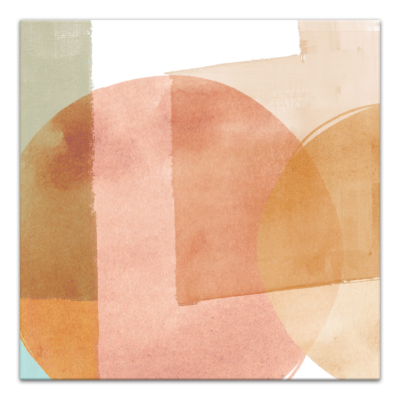 Modern Watercolor Shapes 24" x 24" Canvas Wall Art